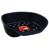 The Addis Pet Basket (Large) is a black plastic pet basket featuring ventilation holes in the base and a red label inside, displayed against a white background.