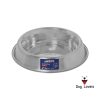 The Anti-Slip Stainless Steel Bowl 0.7L with a blue label is shown on a white background. The Dog Lovers logo, featuring a dog face icon, appears in the lower right corner.
