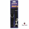 The Marltons Adjustable Collar and Lead Set (X Large), in black, is displayed in Marltons packaging with a Dog Lovers logo—a dog’s face with a red tongue—in the bottom right corner.